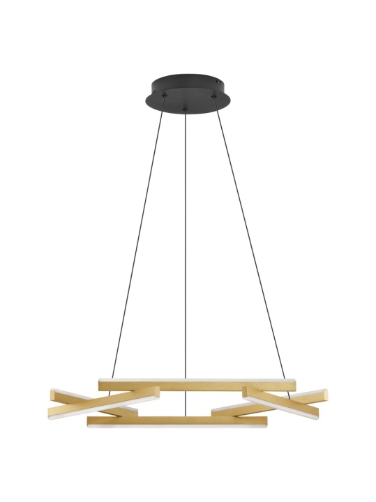 Corp de iluminat suspendat Hyde Auriu periat / Negru Ø66 x H 150 cm - Img 2