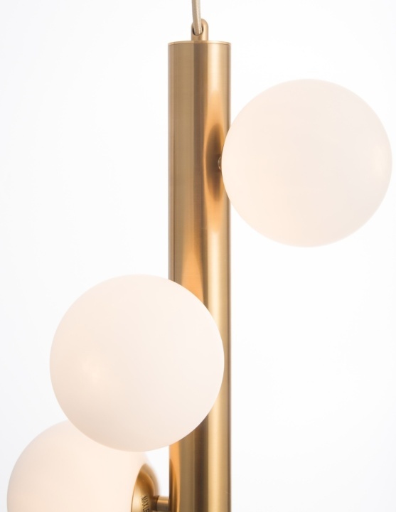 Corp de iluminat suspendat Jaklin Opal / Alama antichizata Ø31,5 x H 150 cm - Img 4