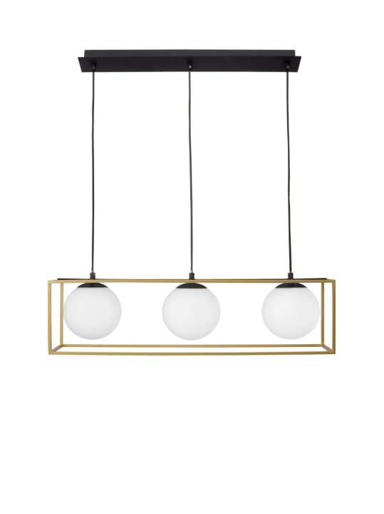 Corp de iluminat suspendat Juliet Opal / Negru 70 x 18 x 120 cm - Img 2