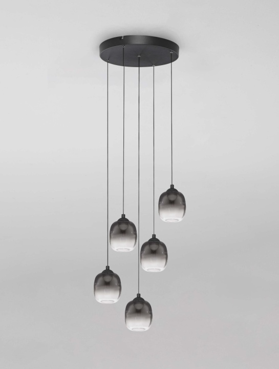 Corp de iluminat suspendat Kita Gradient Smokey / Negru Ø43 x H 150 cm - Img 3