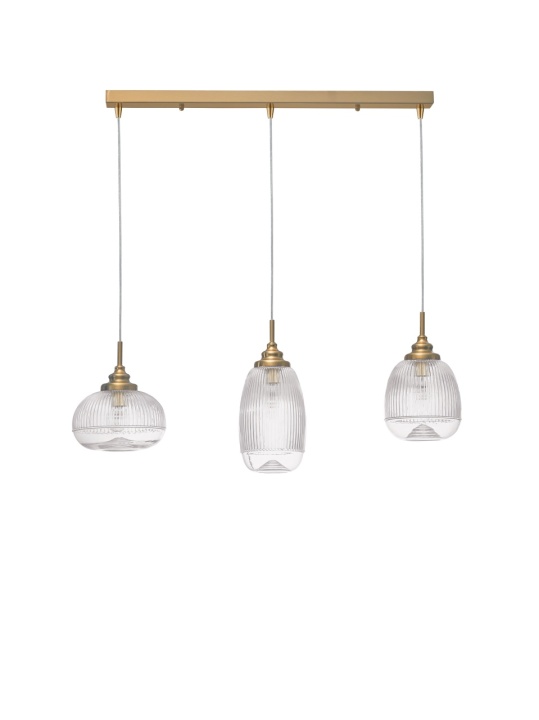 Corp de iluminat suspendat Mond Transparent / Auriu 76,5 x 18 x 120 cm - Img 2