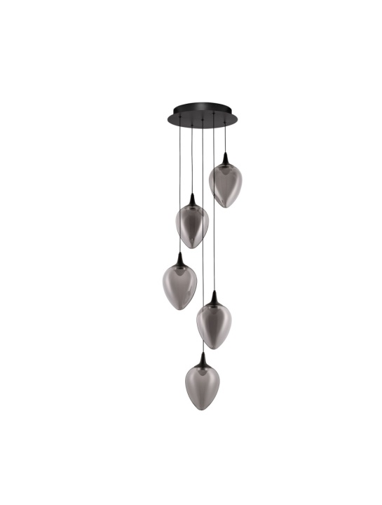 Corp de iluminat suspendat Nali Smokey / Negru Ø35 x H 200 cm - Img 2