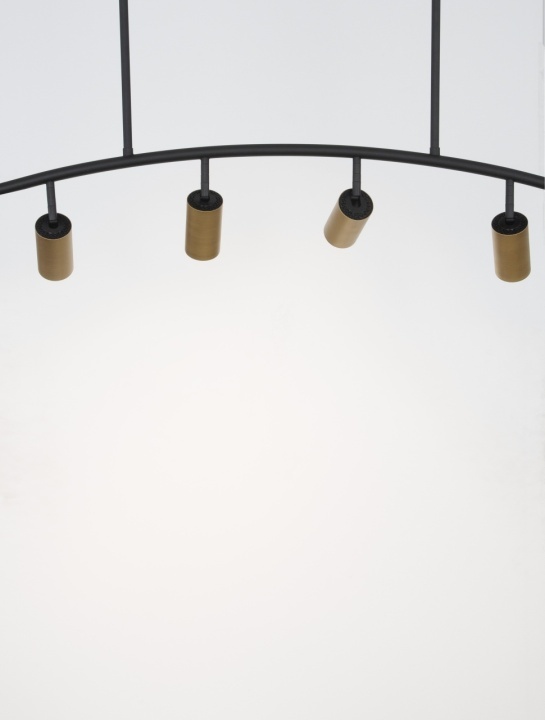 Corp de iluminat suspendat Pogno Negru / Auriu Ø96,5 x H 90 cm - Img 5