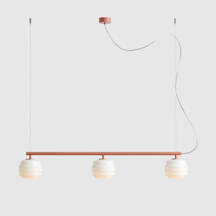 Corp de iluminat suspendat Puff 108 cm 3xE27 - Coral - Img 6