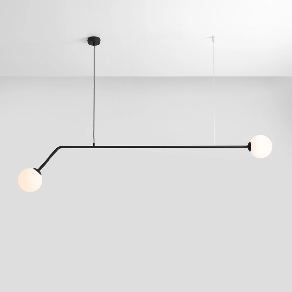 Corp de iluminat suspendat Pure 150 cm 2xE14 - Negru - Img 4