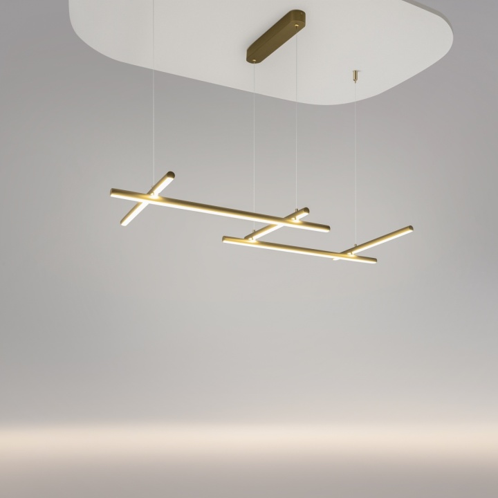 Corp de iluminat suspendat Radiance L 121.4 x l 54.3 cm 3000K - Auriu - Img 3