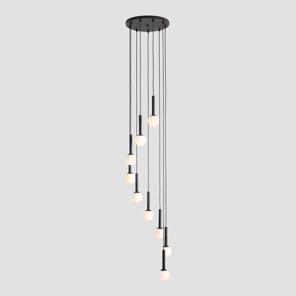 Corp de iluminat suspendat Riu 36 cm 9xG9 - Negru - Img 2