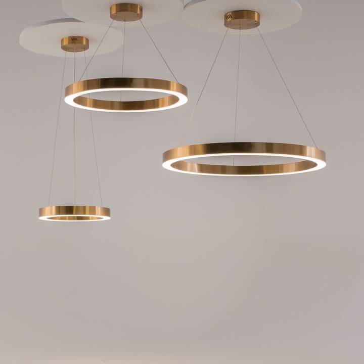 Corp de iluminat suspendat Saturno Ø 60 cm 3500K - Auriu - Img 3