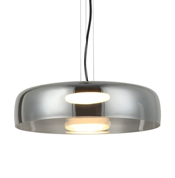 Corp de iluminat suspendat Simple - Negru / Transparent - Img 2