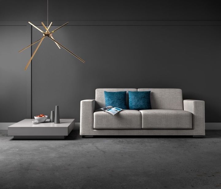 Corp de iluminat suspendat Spider auriu - Img 2