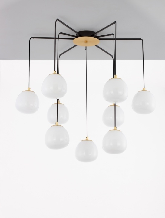 Corp de iluminat suspendat The Egg Opal / Auriu Ø75 x H 70 cm - Img 3