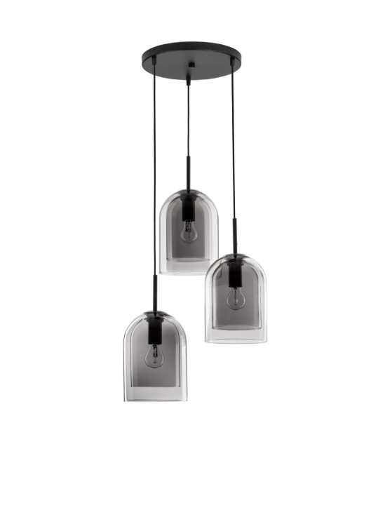 Corp de iluminat suspendat Velor Smokey / Negru Ø30 x H 185 cm - Img 2