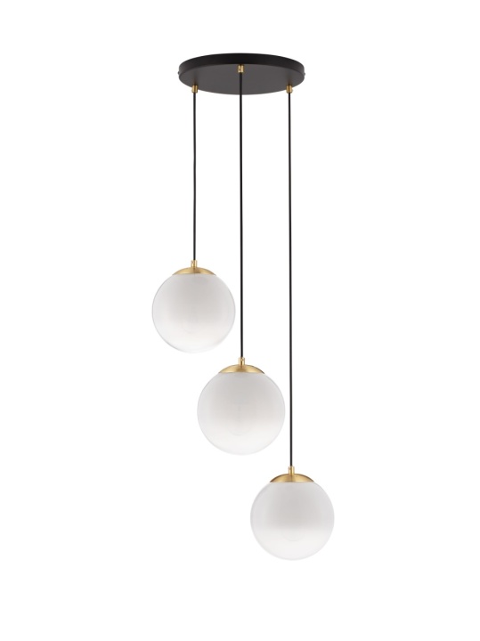 Corp de iluminat suspendat Vita Alb / Auriu Ø30 x H 120 cm - Img 2