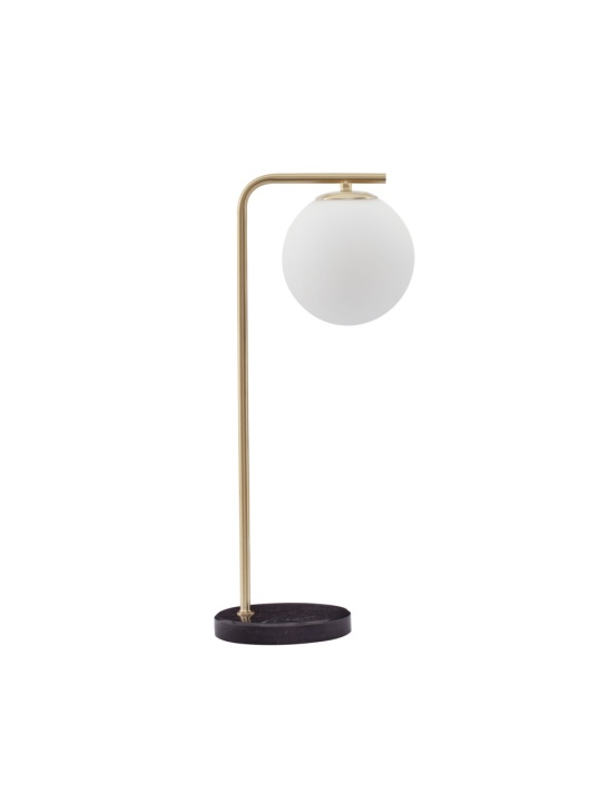 Lampa de masa Alvarez Auriu / Negru / Alb / Opal 22 x 15 x 51 cm - Img 2