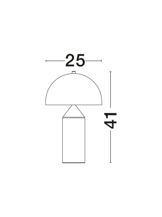 Lampa de masa Bolt Negru Ø25 x H 41 cm - Img 3
