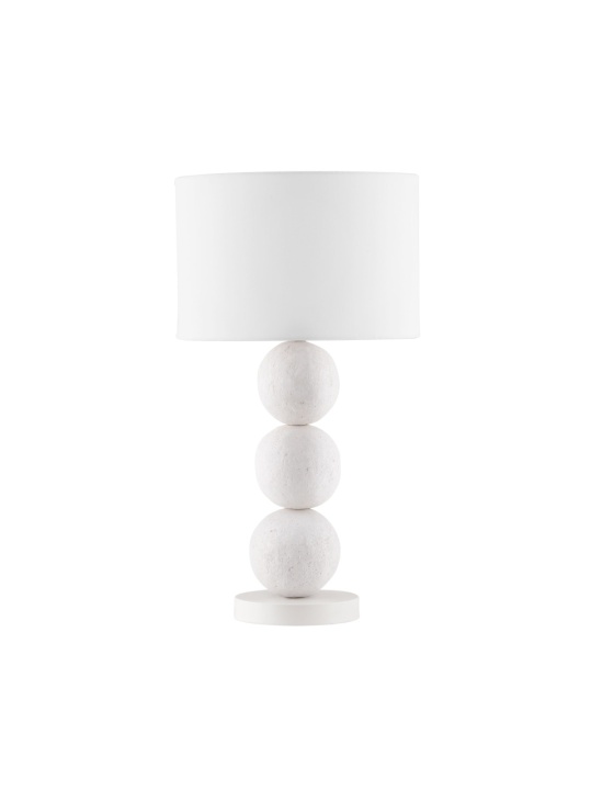 Lampa de masa Chamois Alb Ø30 x H 55 cm - Img 2