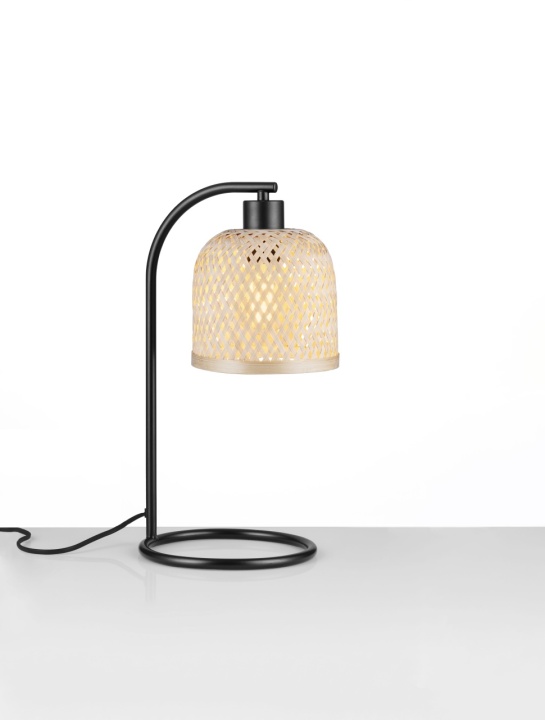Lampa de masa Intra Negru / Natural Ø20 x H 41 cm - Img 4