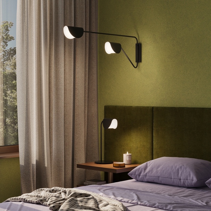 Lampă de masă Mollis 30.5 cm G9 - Negru - Img 4