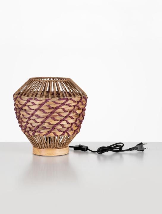Lampa masa / veioza Μαpi Natural / Red Ø29 x H 29 cm - Img 3
