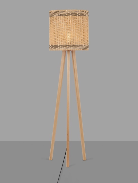 Lampadar Plette Natural / Negru Ø39 x H 165 cm - Img 3