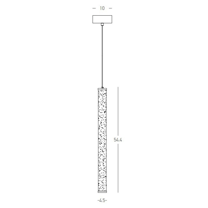 Pendul Alabaster LED 3000K - Negru, Natural - Img 3