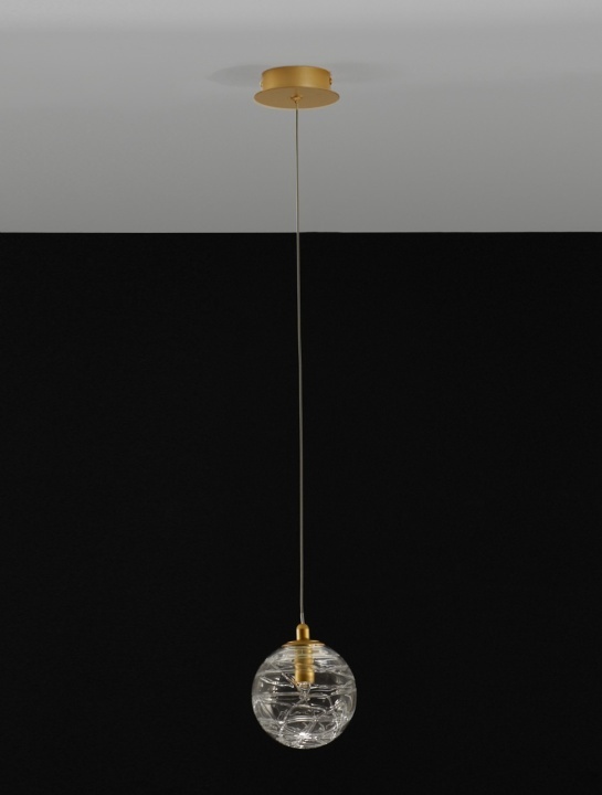 Pendul Coen Transparent / Auriu Ø12 x H 200 cm - Img 4