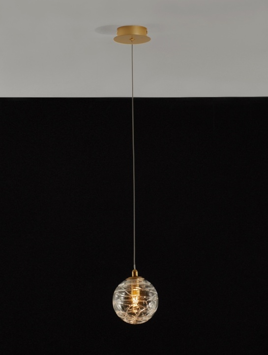 Pendul Coen Transparent / Auriu Ø12 x H 200 cm - Img 5