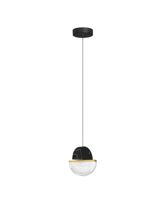 Pendul Dorin Negru / Auriu / Alb / Transparent Ø16 x H 200 cm - Img 2