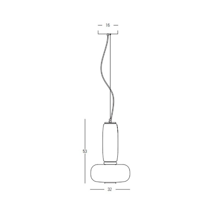 Pendul Lanterna Opale LED 3000K - Negru mat - Img 4