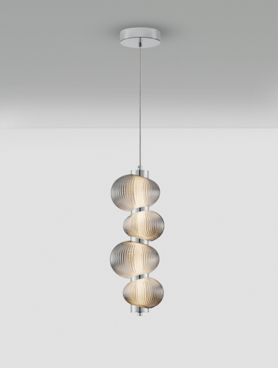 Pendul Leda Gri / Ghrome Ø16 x H 251 cm - Img 4