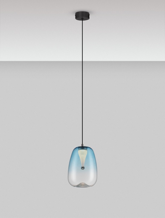 Pendul Oblo Gradient Light Blue / Negru Ø16 x H 227 cm - Img 4