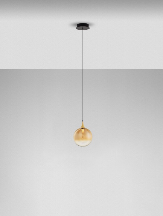 Pendul Orenda Gradient Champagne, / Negru / Auriu Ø16 x H 200 cm - Img 4