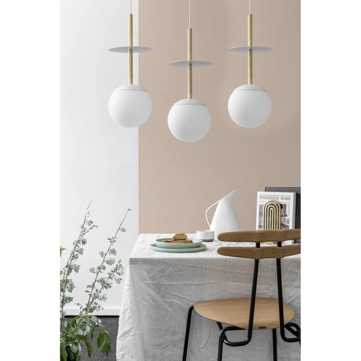 Pendul PLAAT A 3L white triple with brass, alb / auriu - Img 2
