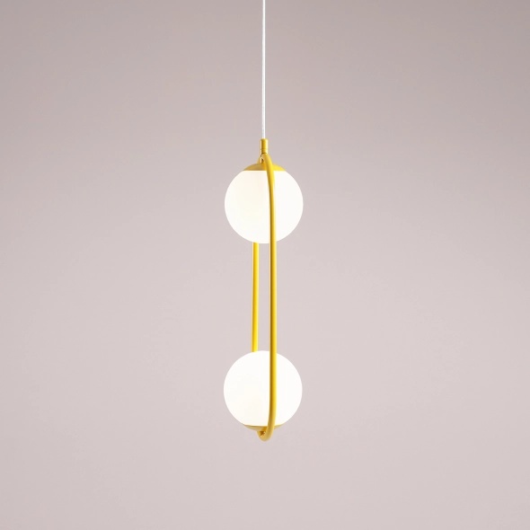 Pendul Riva 18,5 cm 2xE14 - Muștar - Img 3