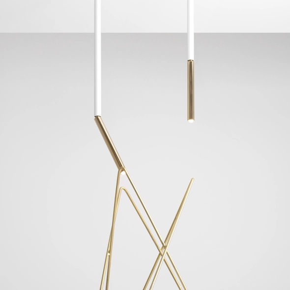 Pendul Stick înălțime 81,5 cm 1xG9 - Alb - Img 2