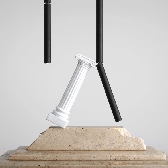 Pendul Stick înălțime 81,5 cm 1xG9 - Negru total - Img 2