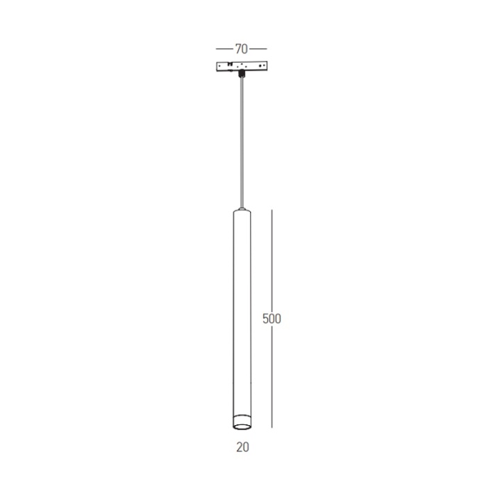 Pendul TUBE sina magnetica 6mm Ultra Slim Momentum - 5W, 3000K, Negru - Img 2