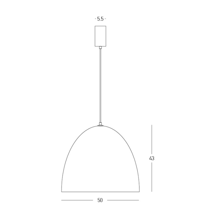 Pendul Valen 1xE27 LED - Negru - Img 6