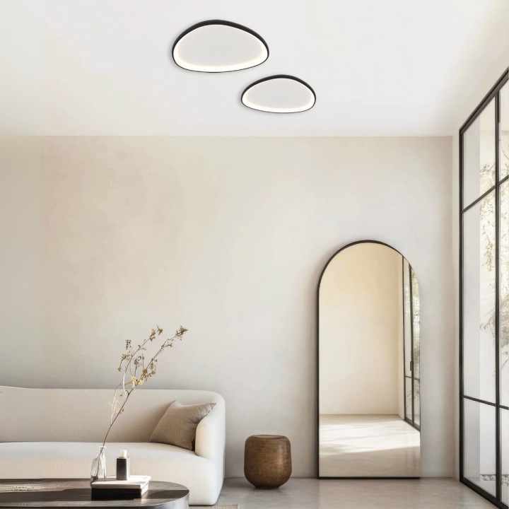 Plafonieră Forma Organica LED 3000K - Negru mat - Img 3