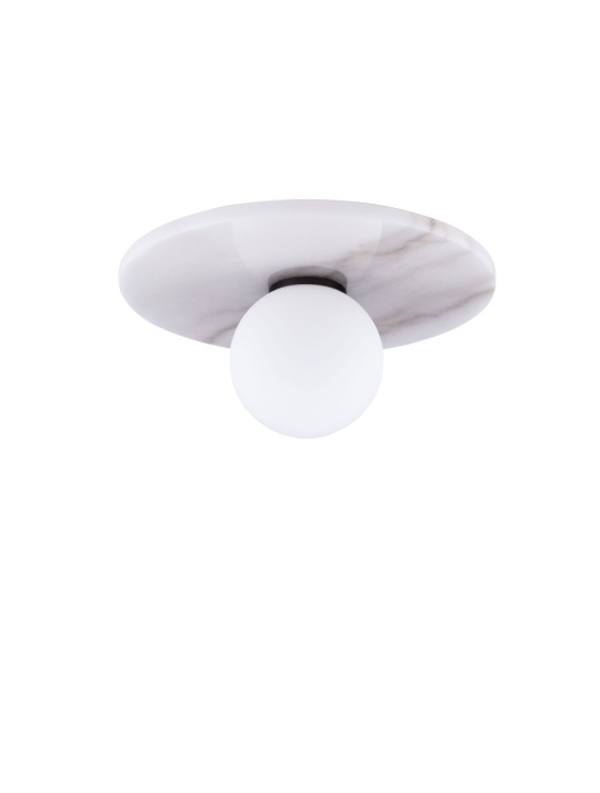 Plafoniera Idor Opal / Alb Ø30 x H 15,5 cm - Img 2