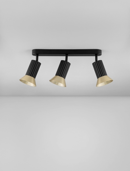 Plafoniera Luvia Auriu / Negru 38 x 9,5 x 19 cm - Img 3
