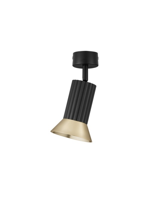Plafoniera Luvia Auriu / Negru Ø9,5 x H 19,5 cm - Img 3