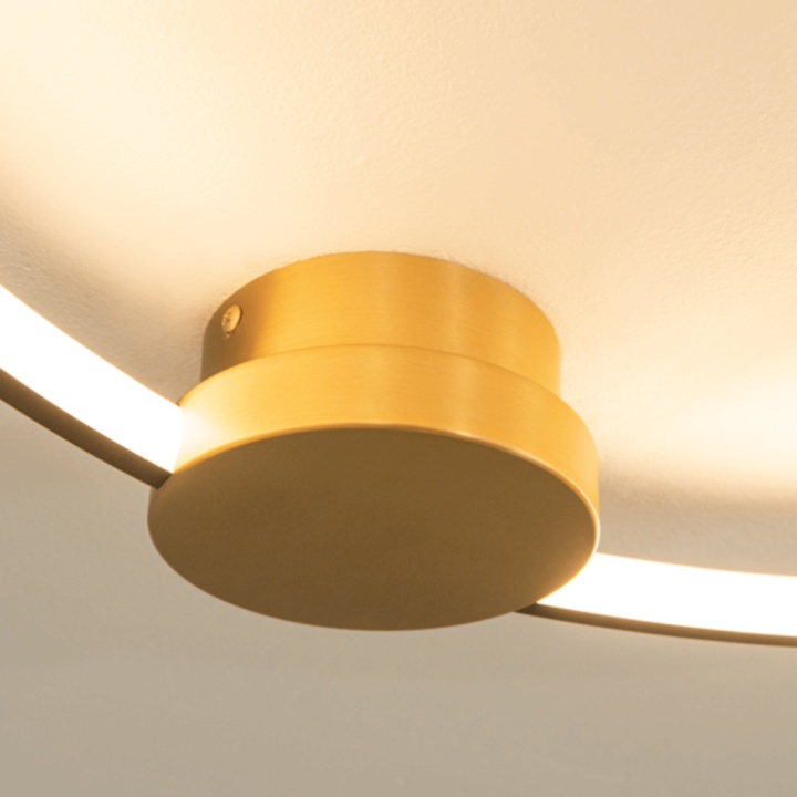 Plafonieră Orbita Duo LED 3000K - Negru mat, Gold Matt - Img 3