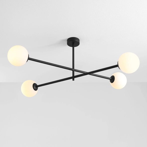 Plafoniera Pinne 4 Negru 87 cm 4xE14 - Img 2