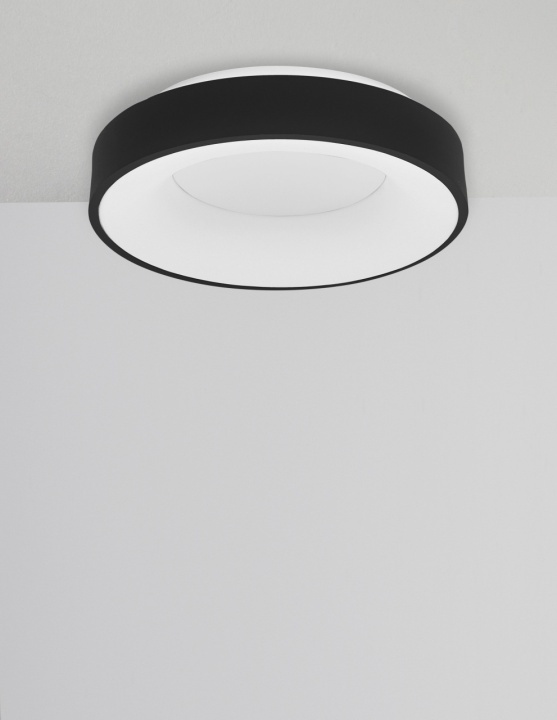 Plafoniera Rando Thin Negru Ø38 x H 9 cm - Img 3