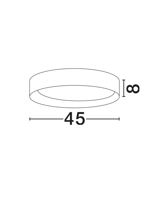 Plafoniera Stake Alb Ø45 x H 8 cm - Img 2