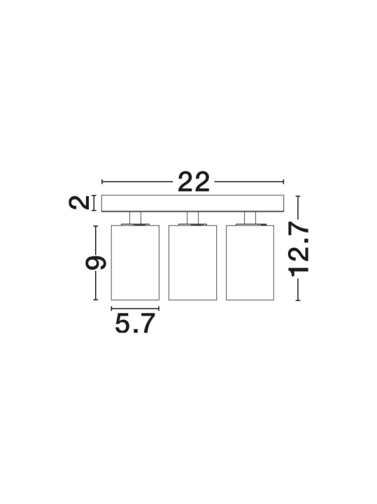 Plafoniera Tod Alb Ø22 x H 12,7 cm - Img 3