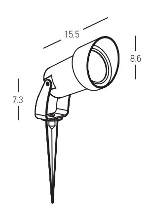 Proiector Nardo 1xGU10 LED - Negru - Img 3