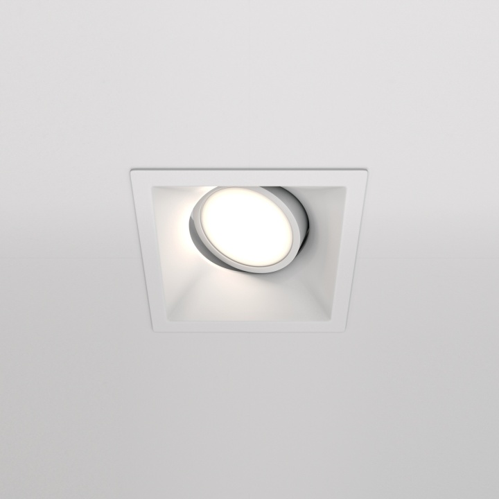 Spot incastrat Dot - L 9 x l 9 cm, Alb, GU10 - Img 2