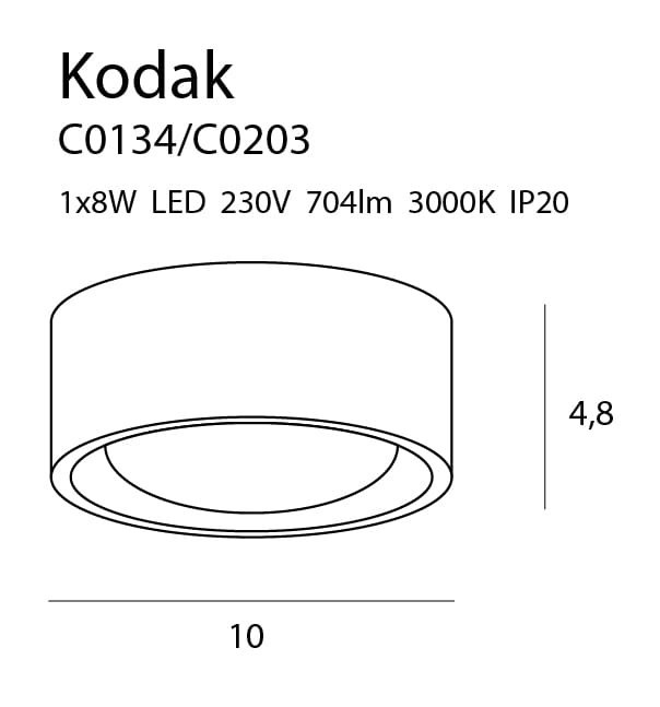 Spot Kodak I IP44 negru - Img 2
